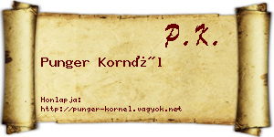 Punger Kornél névjegykártya
