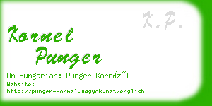 kornel punger business card